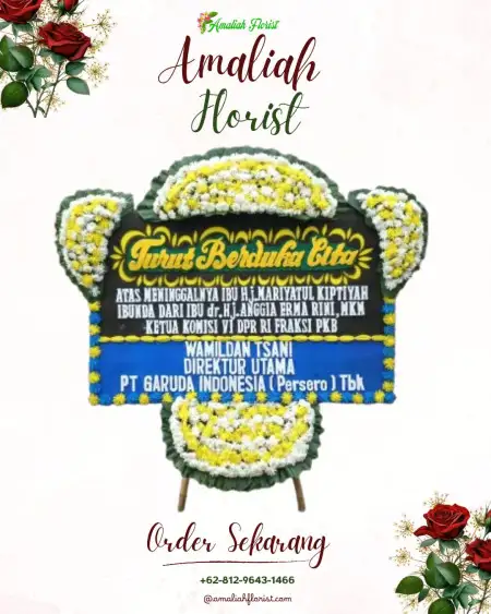 Papan Bunga Duka Sedan